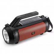 Портативная блютуз-колонка с фонарем, солнечной панелью, радио, павербанк, динамиком ГАЛАКТИКА (HF-U39)